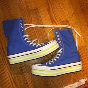 Converse Chuck Taylor All Star platform blue/lime